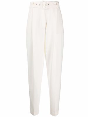12 STOREEZ belted-waist trousers - White