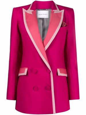 Hebe Studio peak-lapels double-brassed blazer - Pink