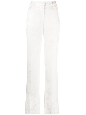 Hebe Studio The Lover jacquard straight-leg trousers - White