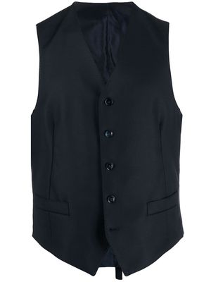 Dell'oglio single-breasted wool waistcoat - Blue
