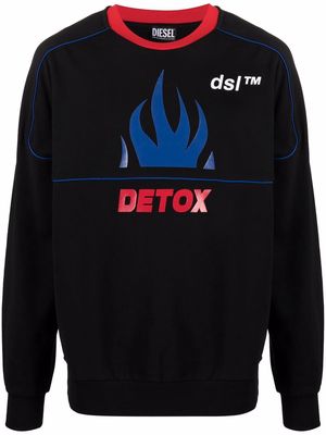 Diesel graphic-print cotton sweatshirt - Black