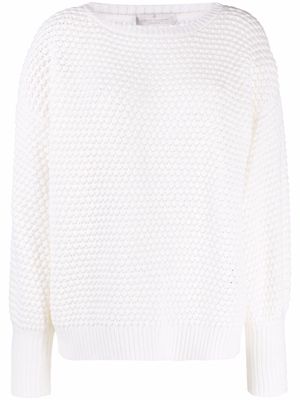 Bruno Manetti textured knit wool-cashmere jumper - White
