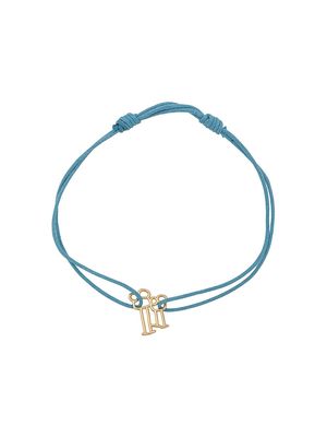 Aliita 9kt yellow gold Familia cord bracelet - Blue