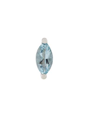 Delfina Delettrez 18kt gold Dots Solitaire aquamarine and pearl earring - Blue