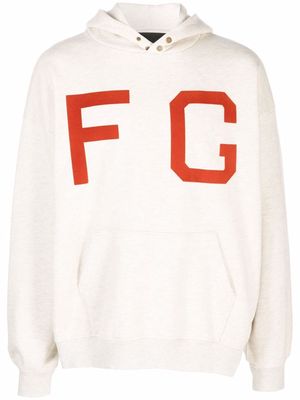 Fear Of God logo-print pullover hoodie - Neutrals