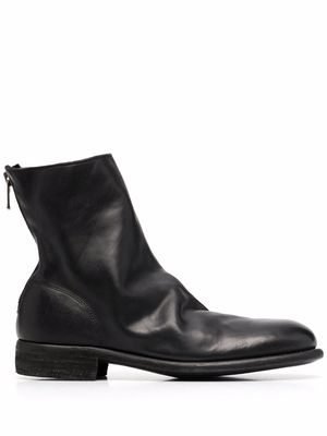 Guidi crinkled-effect ankle boots - Black