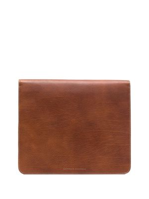 Brunello Cucinelli zipped laptop bag - Brown