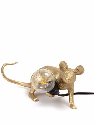 Seletti lying down mouse lamp - Gold
