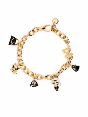 Karl Lagerfeld Ikonik multi-charm bracelet - Gold