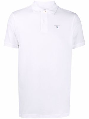 Barbour logo embroidered polo shirt - White