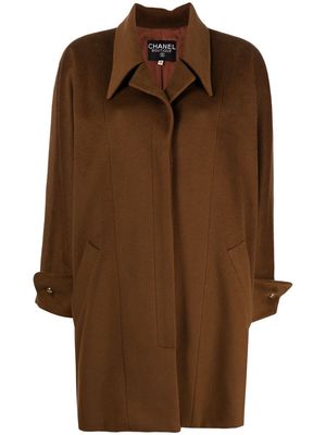 Chanel Pre-Owned 1980s single-breasted coat - Brown