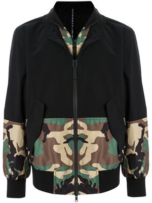 Blackbarrett camouflage-print panelled track jacket