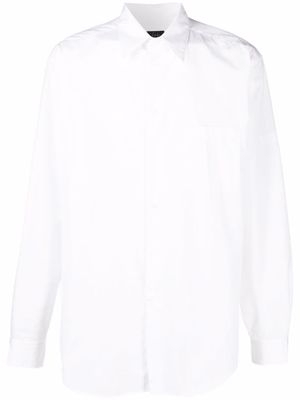 Yohji Yamamoto long-sleeve cotton shirt - White