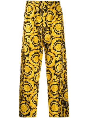 Versace Barocco print silk pajama trousers - Black