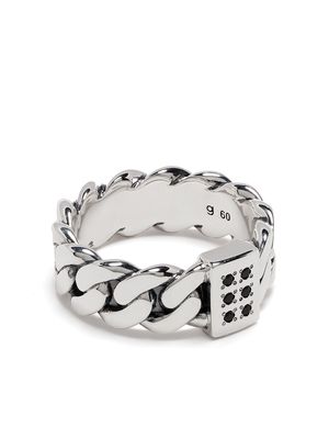 Tom Wood Spinel Chain Thick ring - Silver