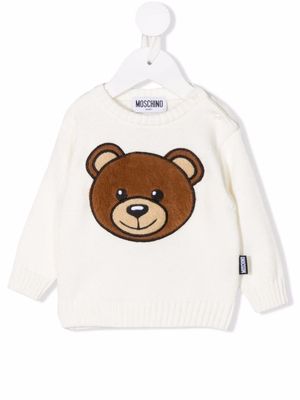 Moschino Kids Teddy logo sweatshirt - White