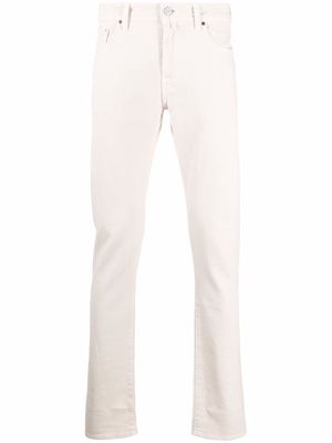 Jacob Cohen slim-cut cotton-blend trousers - Neutrals
