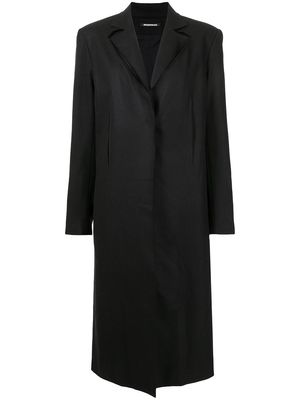 Boyarovskaya slit-detail single-breasted coat - Black