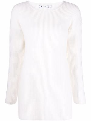 Off-White ribbed-knit wool jumper
