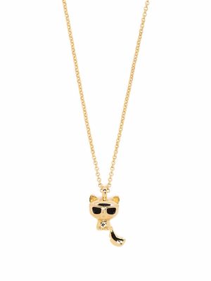 Karl Lagerfeld Ikonik Choupette pendant necklace - Gold