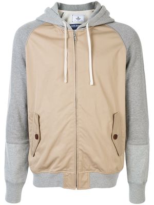 Junya Watanabe MAN panelled hooded jacket - Neutrals