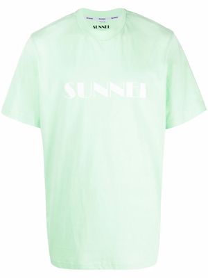Sunnei logo-print cotton T-shirt - Green