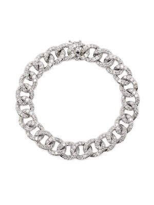 LEO PIZZO 18kt white gold diamond Groumette bracelet - Silver