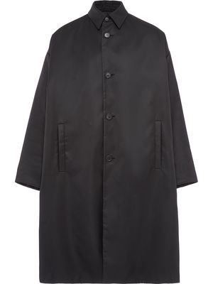 Prada Re-Nylon single-breasted raincoat - Black