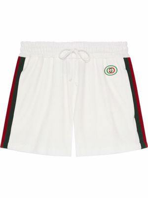 Gucci Web-stripe drawstring shorts - White