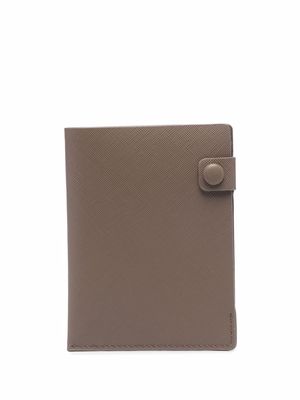 12 STOREEZ leather passport cover - Brown