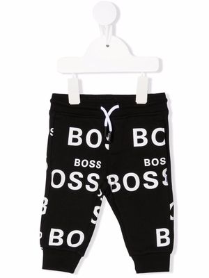 BOSS Kidswear logo lettering trousers - Black