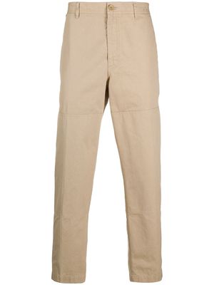 LANVIN straight-leg cotton trousers - Neutrals