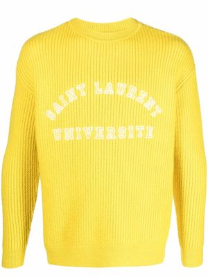 Saint Laurent Saint Laurent Université knitted sweater - Yellow