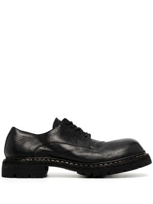 Guidi leather lace-up shoes - Black