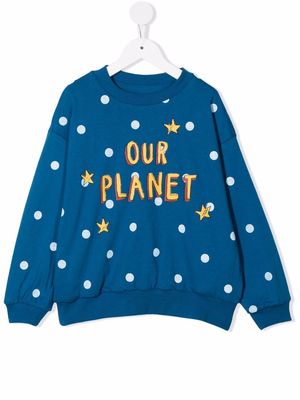 JELLYMALLOW slogan crew-neck jumper - Blue