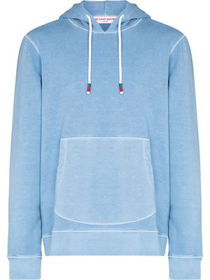 Orlebar Brown Vero cotton-linen blend drawstring hoodie - Blue