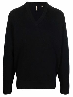 Sunflower knitted v-neck sweater - Black