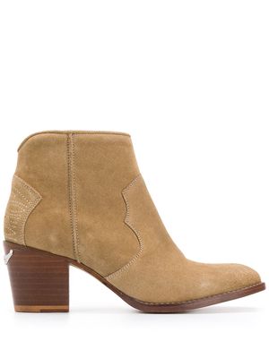 Zadig&Voltaire Molly suede ankle boots - Neutrals