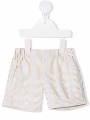 La Stupenderia elasticated-waist striped shorts - Blue