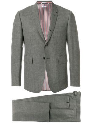 Thom Browne Classic Suit With Tie In 2ply Fresco - Grey
