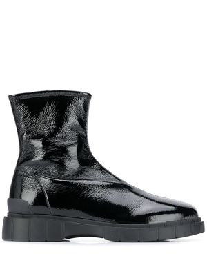 Car Shoe track sole ankle boots - Black