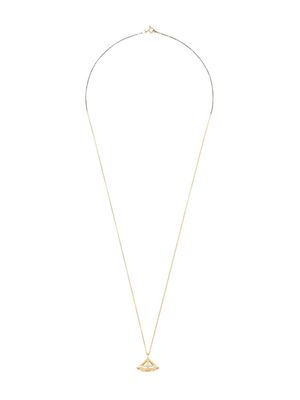 DALILA BARKACHE 18kt yellow gold diamond cage necklace