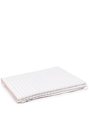 TEKLA striped organic cotton bath towel - White