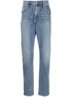 Citizens of Humanity logo-patch straight-leg jeans - Blue