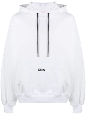 Gcds Maxi logo hoodie - White