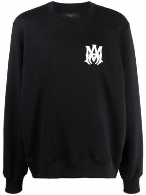 AMIRI logo-print long-sleeve cotton sweatshirt - Black