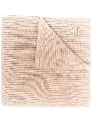 Woolrich ribbed-knit cashmere scarf - Neutrals
