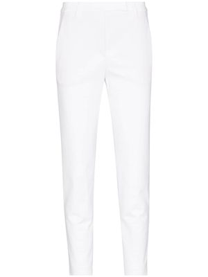 Brunello Cucinelli concealed fastening cropped trousers - White