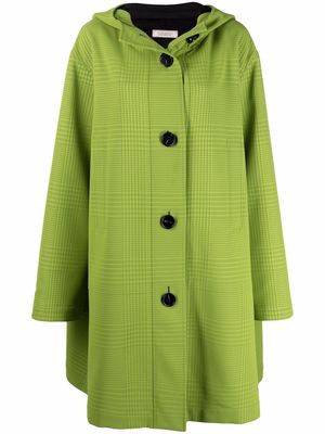 Nina Ricci hooded single-breasted coat - Green