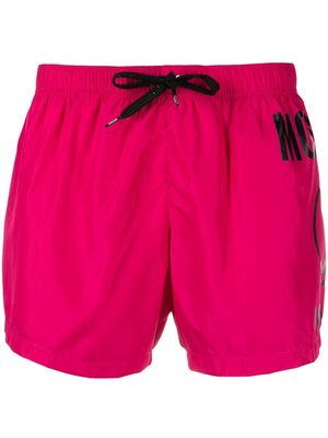 Moschino logo-print swim shorts - Pink